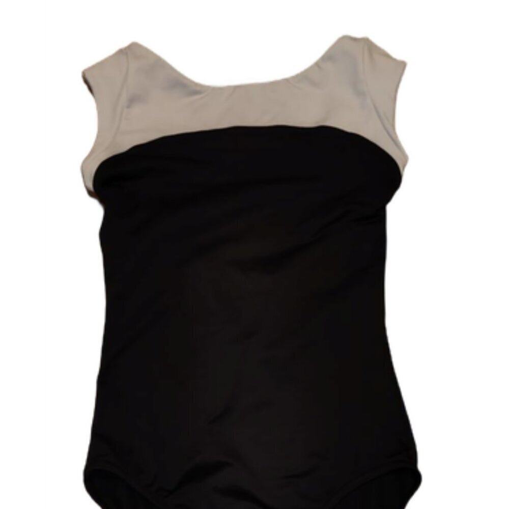 Corsu Black and White Leotard Low Back || XS